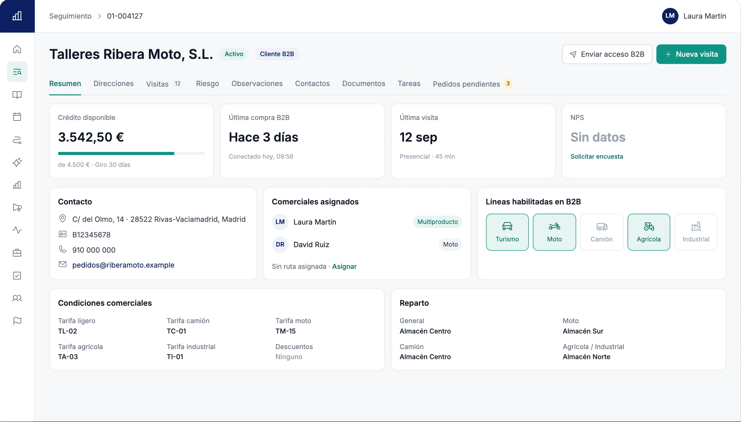 Customer record