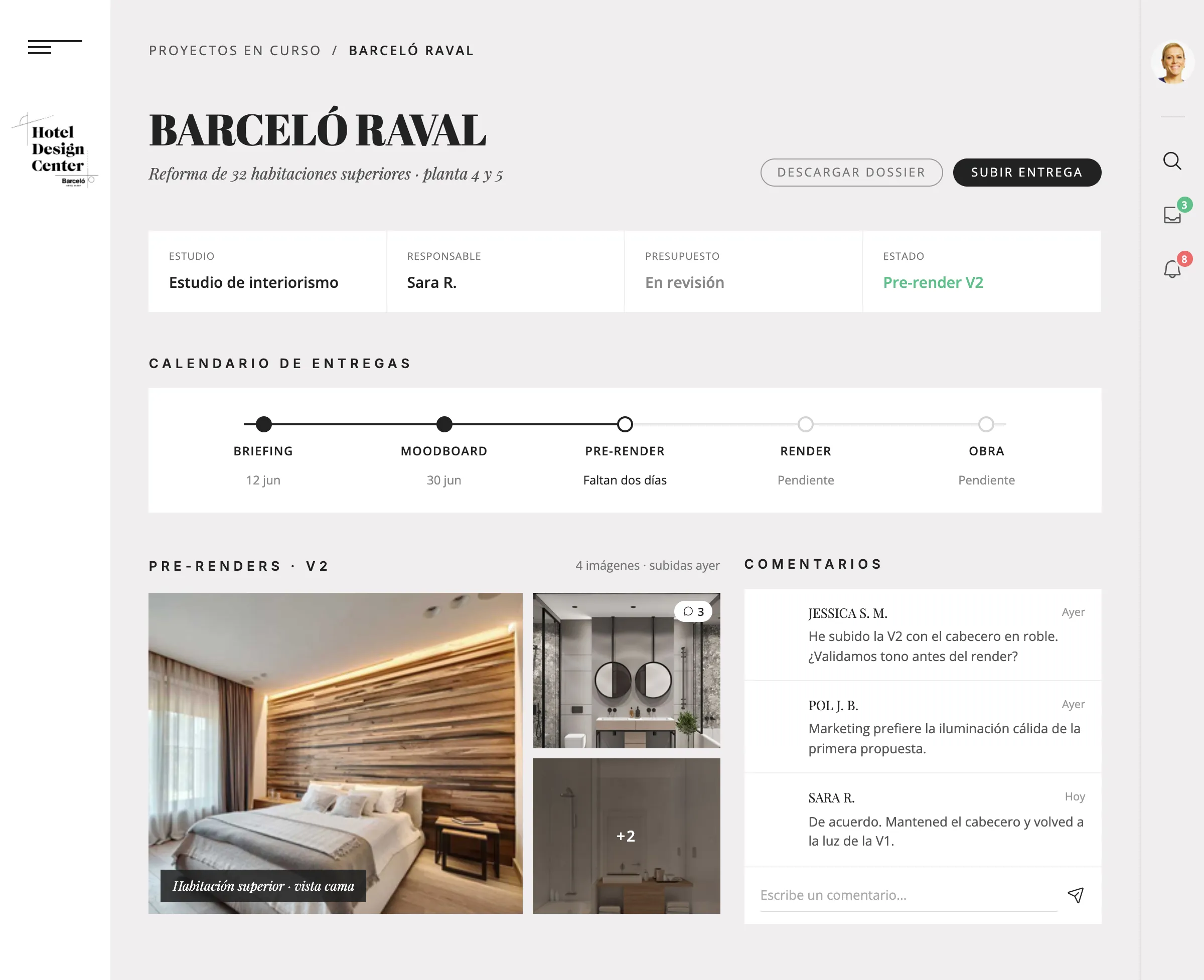 Detalle de un proyecto de interiorismo