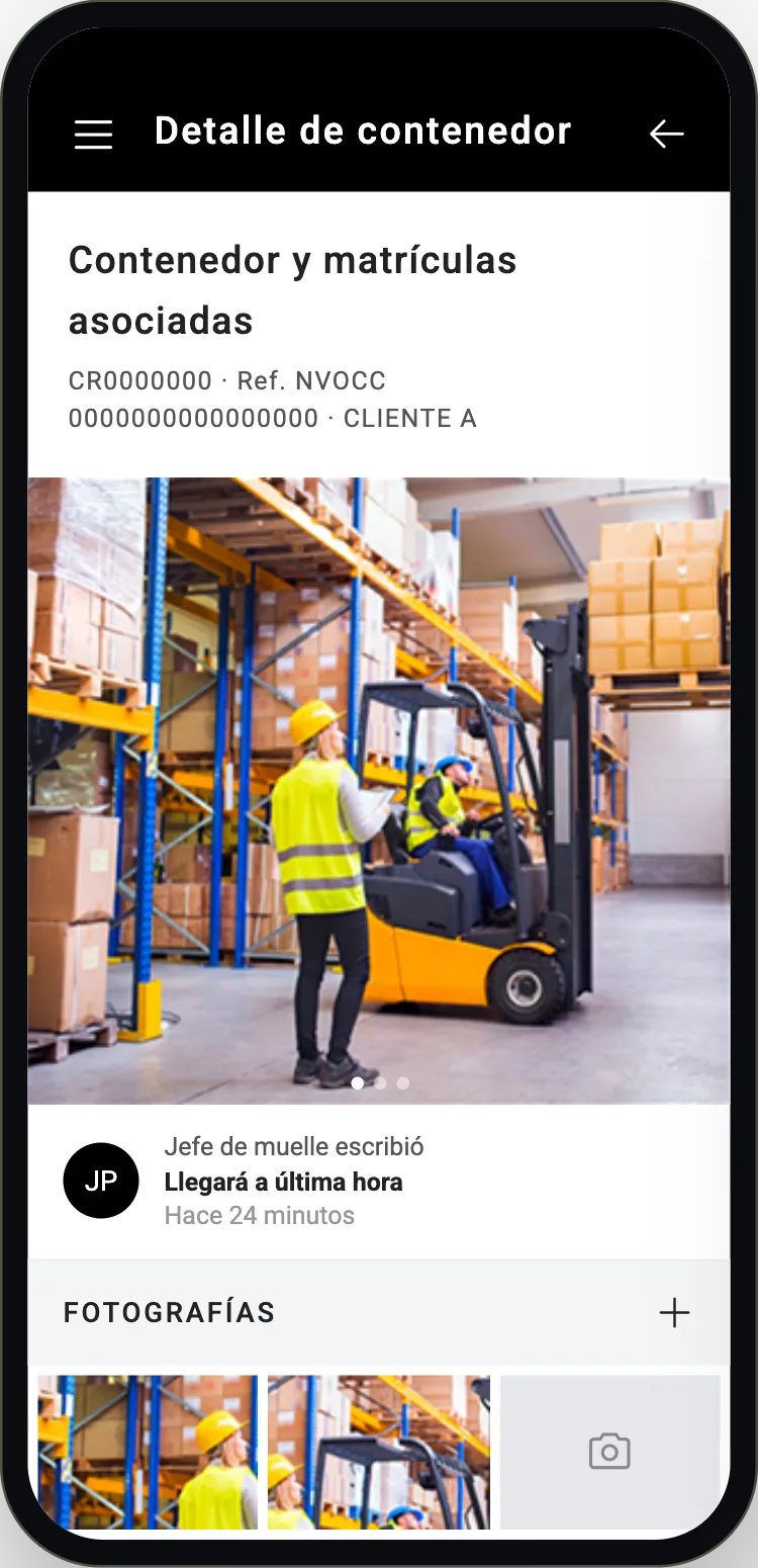 Detalle de contenedor