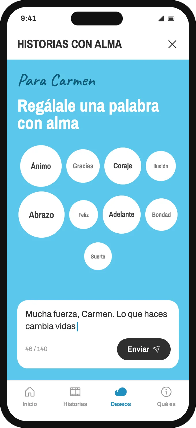 Móvil · dejar un deseo
